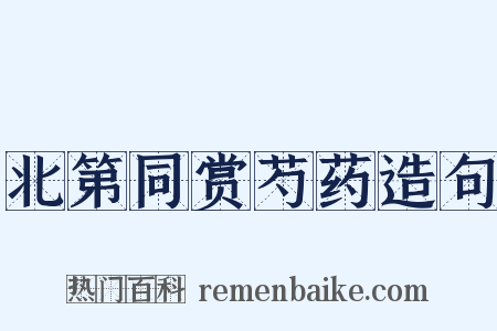 北第同赏芍药造句是什么意思的图片